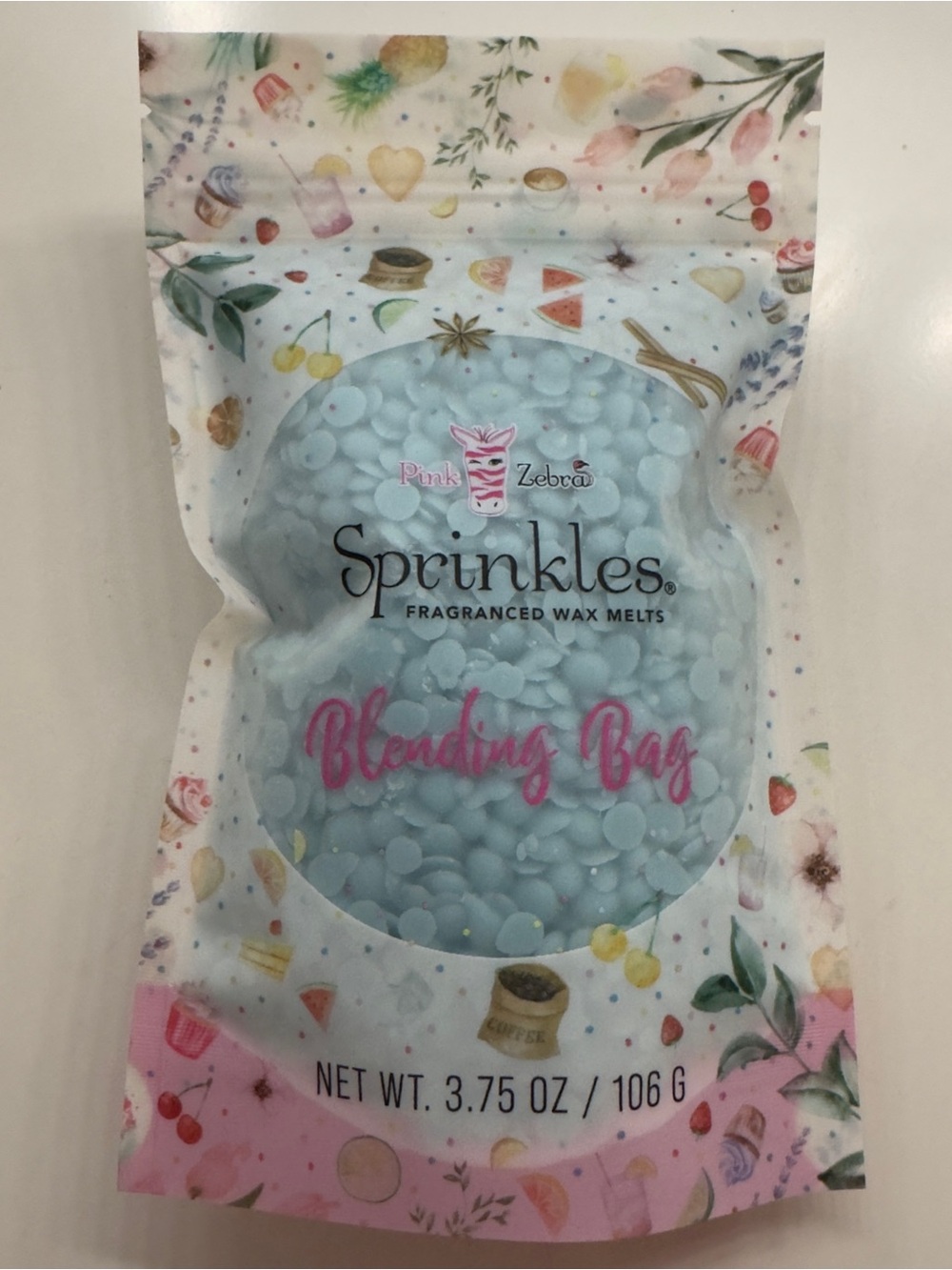 Pink Zebra Sprinkles Blending Bag - Light Blue Wax Melts